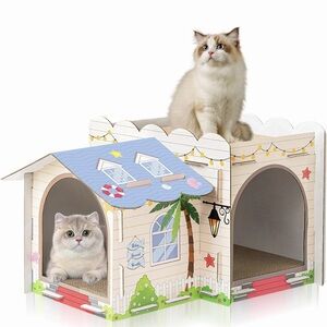 Colorful Cat House with Playful Design